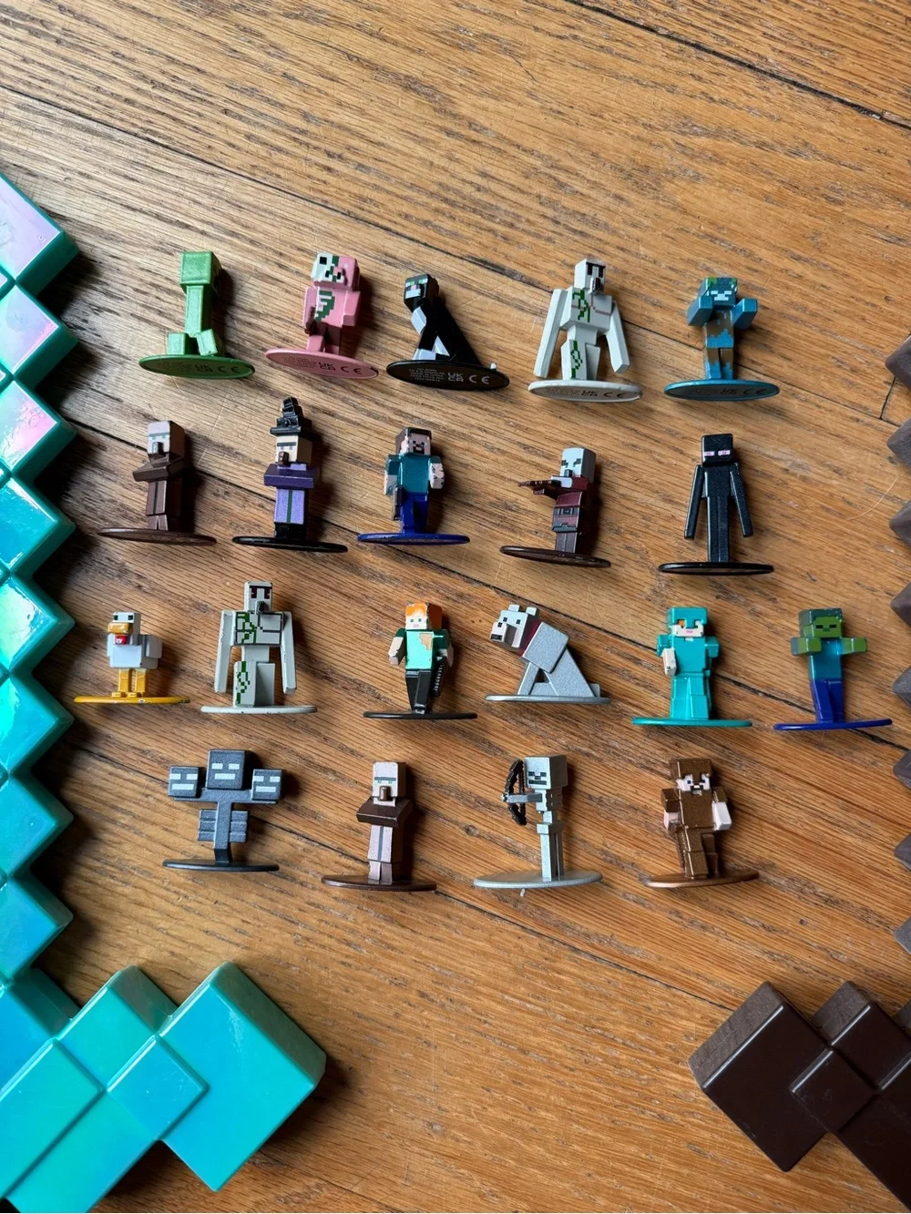 Green Pixel Sword & Backpack Kids Playset with Figures